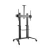 Aluminum Heavy-Duty Large-Screen Height-Adjustable Multimedia TV Cart
